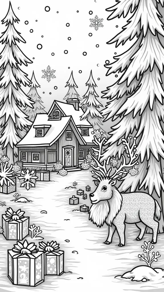 christmas coloring pages difficult